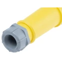 MENNEKES Industrial Power Connector Cable Mount 16A, 110V, IP67 Rated, Yellow, 2P+PE, AM-TOP 