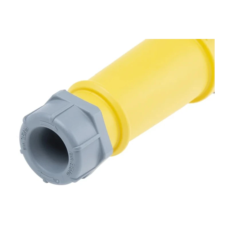 MENNEKES Industrial Power Connector Cable Mount 16A, 110V, IP67 Rated, Yellow, 2P+PE, AM-TOP 