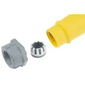 MENNEKES Industrial Power Connector Cable Mount 16A, 110V, IP67 Rated, Yellow, 2P+PE, AM-TOP 