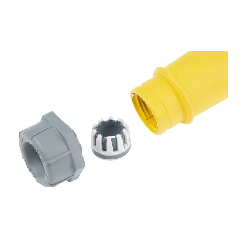 MENNEKES Industrial Power Connector Cable Mount 16A, 110V, IP67 Rated, Yellow, 2P+PE, AM-TOP 