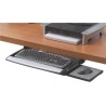 Fellowes Deluxe Keyboard Drawer with Built-in Wrist Rest Silver Black 8031201