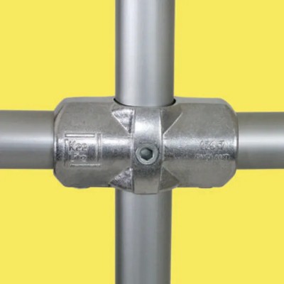 Kee Lite Aluminium Cross Connector Connecting Component Strut Profile Type 6 Round Tube Size 33.7 mm L26-6