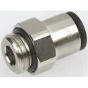 Legris Pneumatic Fitting LF3000 Series Male M12 x 1.5 Threaded-to-Tube Push-In 8 mm Nickel Plated Brass 20 bar 80°C LF3000