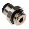 Legris Pneumatic Fitting Series Male Threaded-to-Tube M12 x 1.5 Thread Size Push-in Tube 6 mm Nickel Plated Brass LF3000