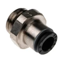 Legris Pneumatic Fitting Series Male Threaded-to-Tube M12 x 1.5 Thread Size Push-in Tube 6 mm Nickel Plated Brass LF3000