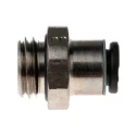Legris Pneumatic Fitting Series Male Threaded-to-Tube M12 x 1.5 Thread Size Push-in Tube 6 mm Nickel Plated Brass LF3000