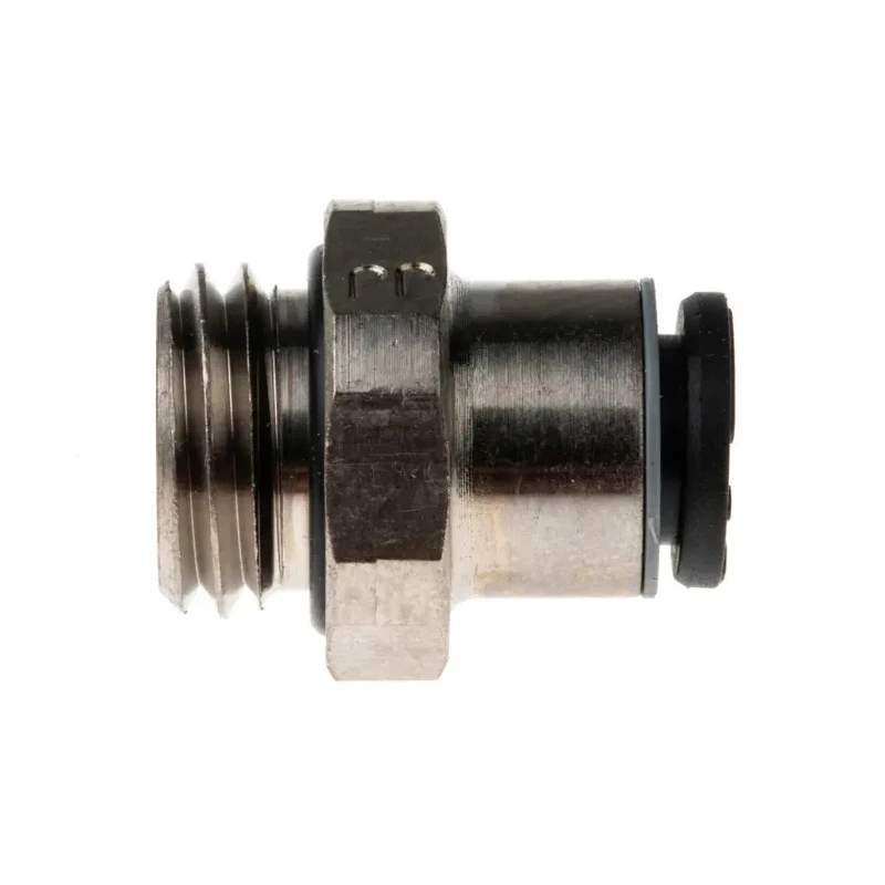 Legris Pneumatic Fitting Series Male Threaded-to-Tube M12 x 1.5 Thread Size Push-in Tube 6 mm Nickel Plated Brass LF3000