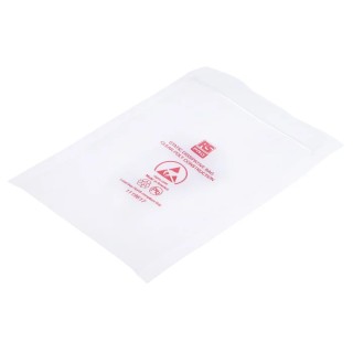 RS PRO Anti-Static Bag 100mm(W) x 150mm Height Clear Dissipative Zip Closure Bag 100 Pack 122-9154