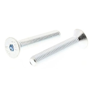 RS PRO Bright Zinc Plated Steel Hex Socket Countersunk Screw, Hex Socket Drive, M5 x 30 mm 491-5120