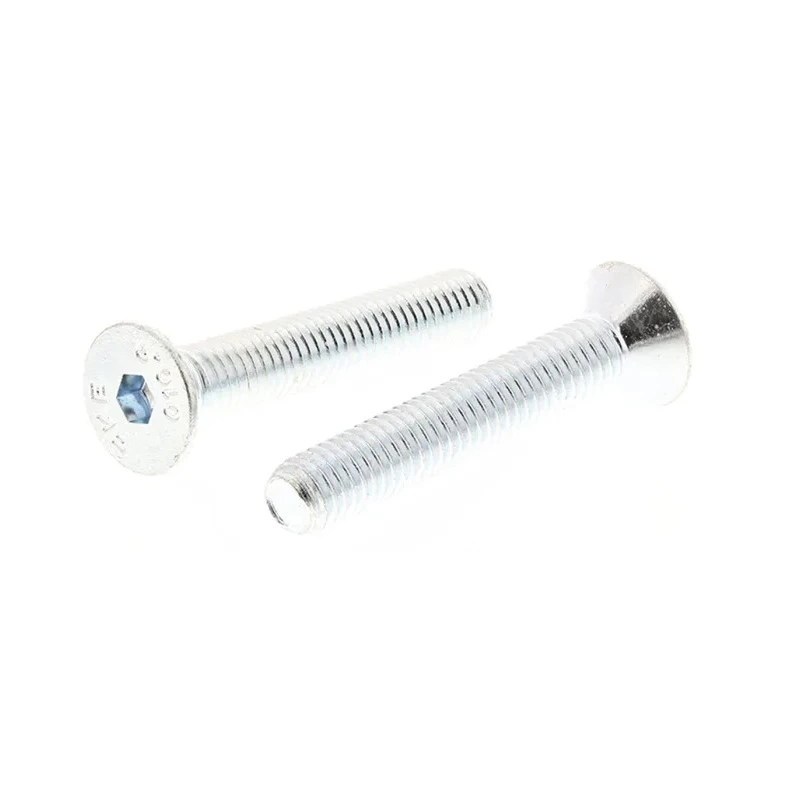 RS PRO Bright Zinc Plated Steel Hex Socket Countersunk Screw, Hex Socket Drive, M5 x 30 mm 491-5120