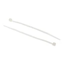 RS PRO Cable Tie Non-Releasable Natural Polyamide 66 100 mm Length x 2.5 mm Width 78.4N Tensile Strength 492-0447