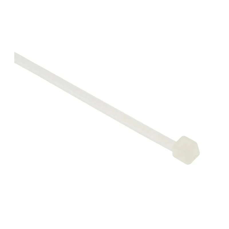 RS PRO Cable Tie Non-Releasable Natural Polyamide 66 100 mm Length x 2.5 mm Width 78.4N Tensile Strength 492-0447