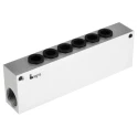 Legris Aluminium Body Pneumatic Manifold 6 Station 1/2 in Push-in Port Female Thread G Series 3310 3310 10 21