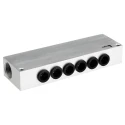 Legris Aluminium Body Pneumatic Manifold 6 Station 1/2 in Push-in Port Female Thread G Series 3310 3310 10 21