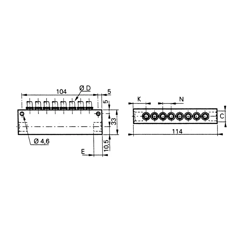 Legris Aluminium Body Pneumatic Manifold 6 Station 1/2 in Push-in Port Female Thread G Series 3310 3310 10 21