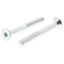 RS PRO Bright Zinc Plated Steel Hex Socket Countersunk Screw M4 x 30 mm 491-5108