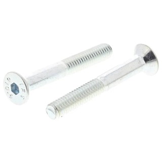 RS PRO Bright Zinc Plated Steel Hex Socket Countersunk Screw M4 x 30 mm 491-5108