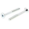 RS PRO Bright Zinc Plated Steel Hex Socket Countersunk Screw M4 x 30 mm 491-5108