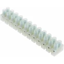 RS PRO Non-Fused Terminal Block, 12-Way, 2.5mm² Wire, 24A Screw Termination, Nylon Body, Nickel Plated Brass Clamps 492-8687