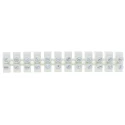 RS PRO Non-Fused Terminal Block, 12-Way, 2.5mm² Wire, 24A Screw Termination, Nylon Body, Nickel Plated Brass Clamps 492-8687