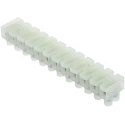 RS PRO Non-Fused Terminal Block, 12-Way, 2.5mm² Wire, 24A Screw Termination, Nylon Body, Nickel Plated Brass Clamps 492-8687
