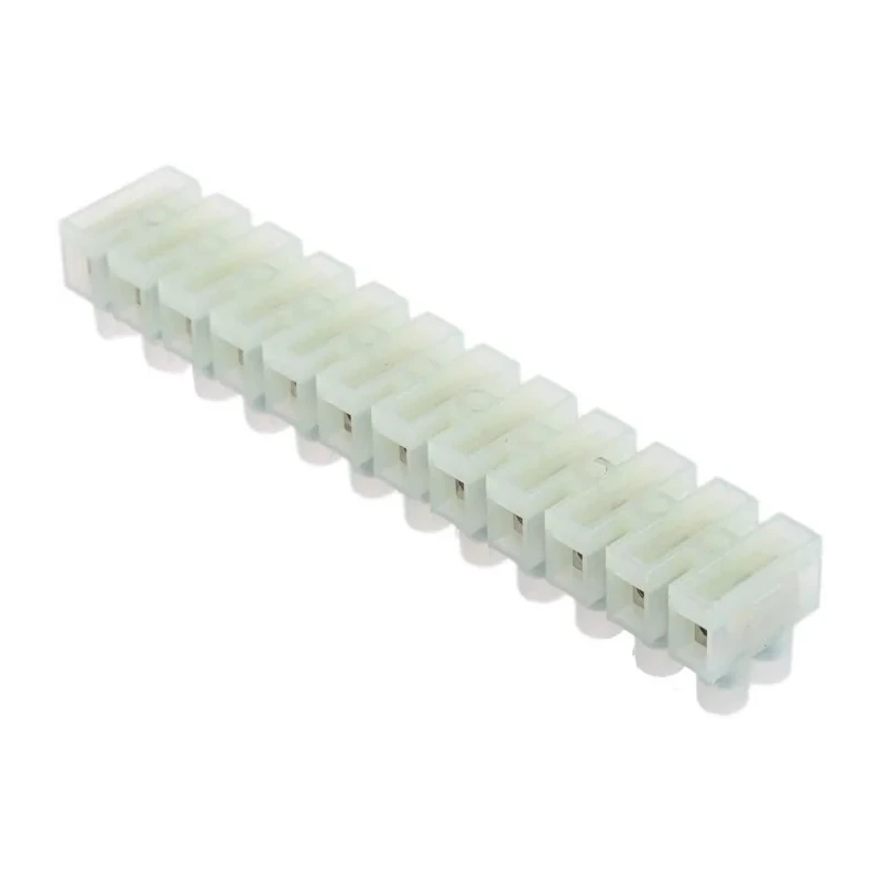 RS PRO Non-Fused Terminal Block, 12-Way, 2.5mm² Wire, 24A Screw Termination, Nylon Body, Nickel Plated Brass Clamps 492-8687