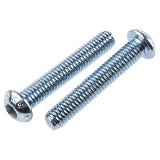 RS PRO Bright Zinc Steel Hex Socket Button Screw, M6 x 35 mm 491-5316