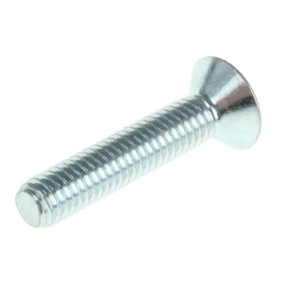 RS PRO Bright Zinc Plated Steel Hex Socket Countersunk Screw M6 x 30 mm 491-5158
