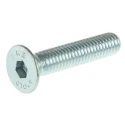 RS PRO Bright Zinc Plated Steel Hex Socket Countersunk Screw M6 x 30 mm 491-5158