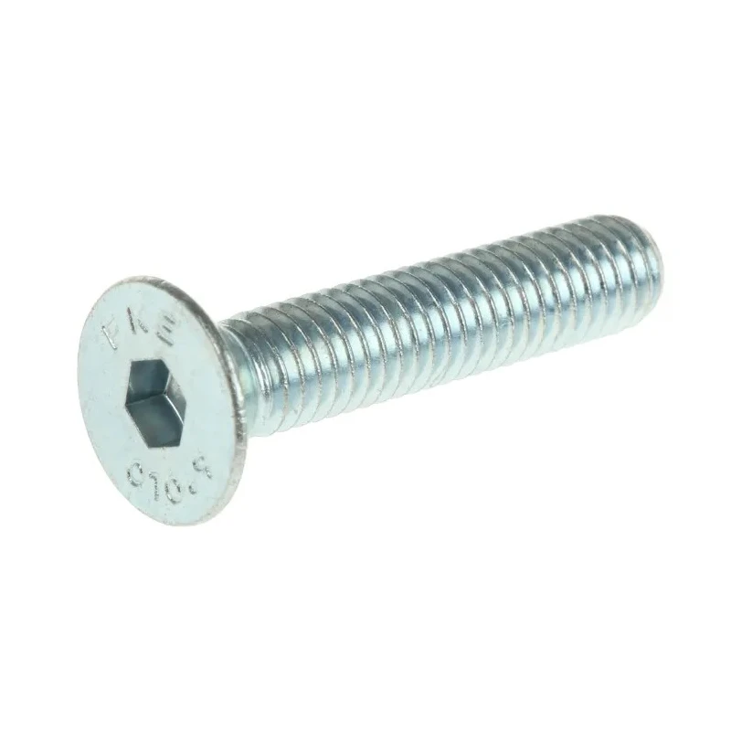 RS PRO Bright Zinc Plated Steel Hex Socket Countersunk Screw M6 x 30 mm 491-5158