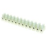 RS PRO Non-Fused Terminal Block 12-Way 10mm² Wire 57A Screw 400V Nylon Body Nickel Plated Brass Clamps 492-8722