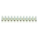 RS PRO Non-Fused Terminal Block 12-Way 10mm² Wire 57A Screw 400V Nylon Body Nickel Plated Brass Clamps 492-8722