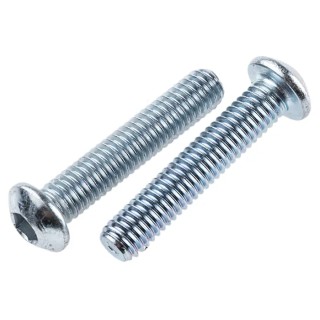 RS PRO Bright Zinc Steel Hex Socket Button Screw, Thread M6, Length 30 mm 491-5300