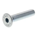 RS PRO Bright Zinc Plated Steel Hex Socket Countersunk Screw M5 x 25 mm 491-5114
