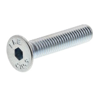 RS PRO Bright Zinc Plated Steel Hex Socket Countersunk Screw M5 x 25 mm 491-5114