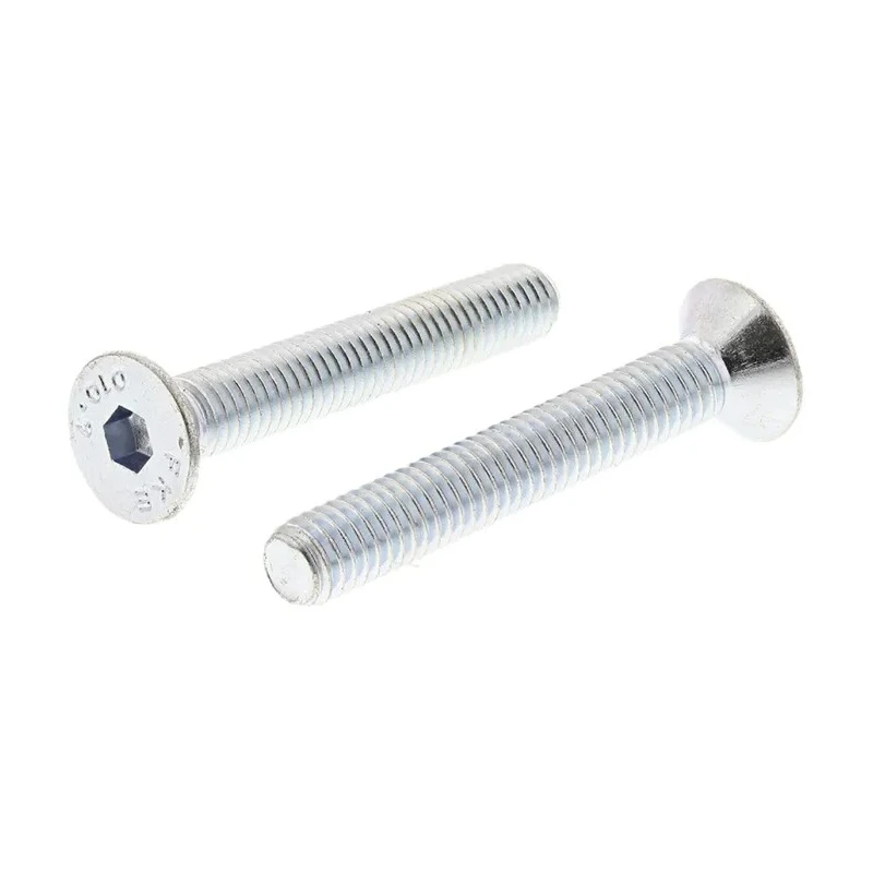 RS PRO Bright Zinc Plated Steel Hex Socket Countersunk Screw M6 x 40 mm 491-5170