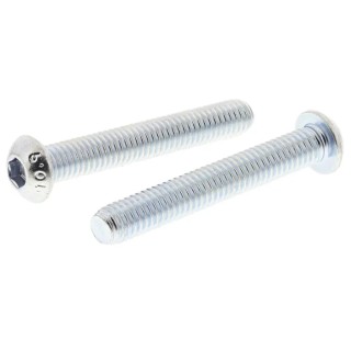 RS PRO Bright Zinc Steel Hex Socket Button Screw M6 x 40 mm 491-5322