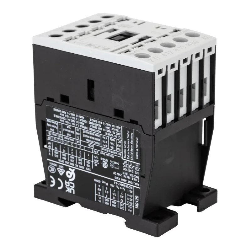 Eaton 3-Pole Contactor with 400V AC Coil, 12 A Contact Current, 5.5 kW Power Rating 276832 DILM12-10(400V50HZ,440V60HZ)