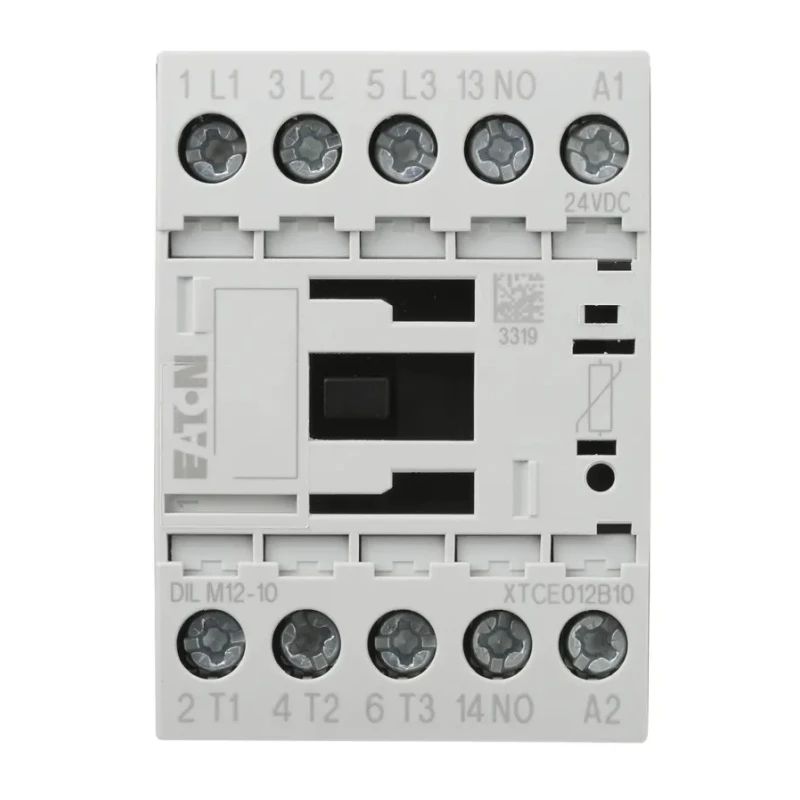 Eaton DILM Contactor 24V DC Coil, 3-Pole, 12 A Contact Current, 5.5 kW Power Rating, 400V AC Contact 276845 DILM12-10(24VDC)