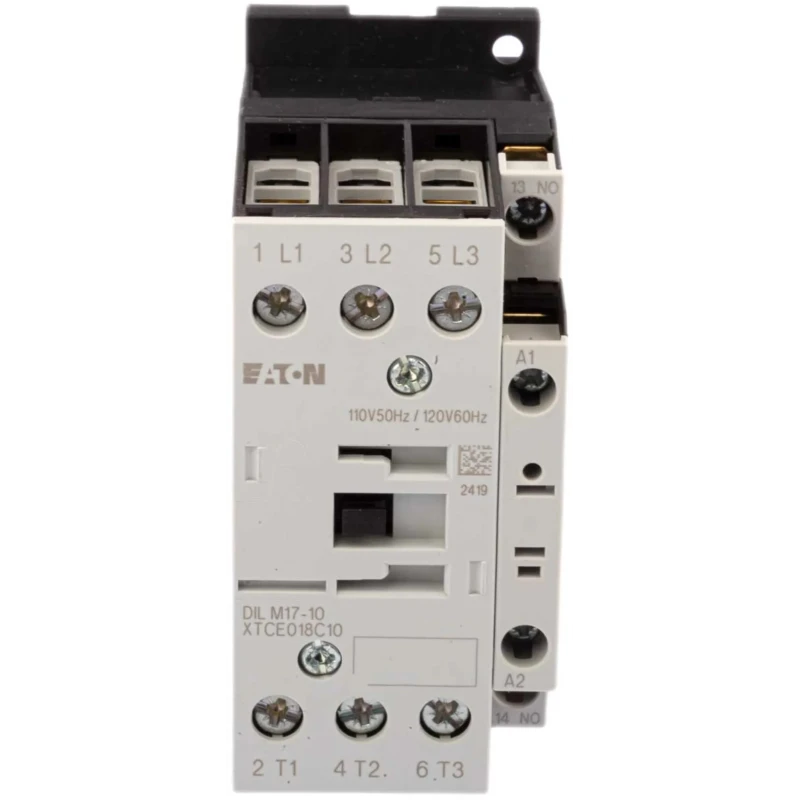 Eaton DILM Contactor 3-Pole 17 A 7.5 kW 110V AC Coil 3 NO 400V AC 277001 DILM17-10(110V50HZ,120V60HZ)