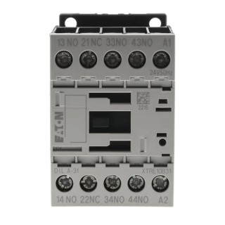 Eaton DILA Contactor Relay 24V AC Coil Voltage, 4-Pole, 4A Operational Current, 3 NO/1 NC Contacts 276351 DILA-31(24V50HZ)