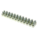 RS PRO Non-Fused Terminal Block, 12-Way, 6mm² Wire Size, 41A Current, 400V, Nylon Body, Nickel Plated Brass Clamps 492-8716