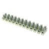 RS PRO Non-Fused Terminal Block, 12-Way, 6mm² Wire Size, 41A Current, 400V, Nylon Body, Nickel Plated Brass Clamps 492-8716