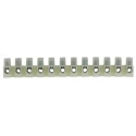 RS PRO Non-Fused Terminal Block, 12-Way, 6mm² Wire Size, 41A Current, 400V, Nylon Body, Nickel Plated Brass Clamps 492-8716