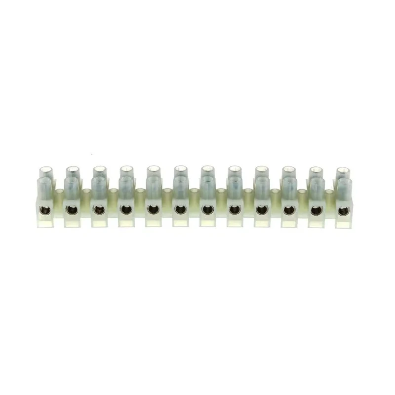 RS PRO Non-Fused Terminal Block, 12-Way, 6mm² Wire Size, 41A Current, 400V, Nylon Body, Nickel Plated Brass Clamps 492-8716