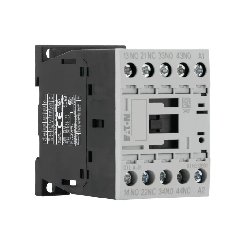 Eaton DILA Contactor Relay 230V AC Coil 4-Pole 4A Contact Current 3 NO/1 NC 415V AC 276364 DILA-31(230V50HZ,240V60HZ)