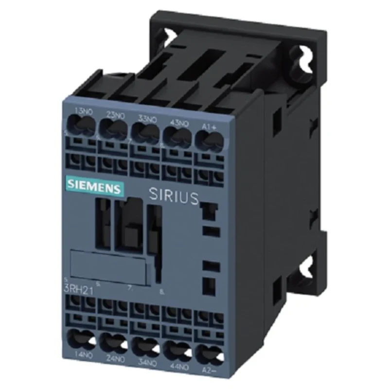 Siemens 3RH2 Contactor Relay, 24V DC Coil, 10A Current, 4 NO Auxiliary Contacts, 690V AC Contact Voltage, DIN 3RH2140-2BB40