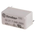Finder Power Relay, 48V DC Coil, 6A Switching Current, SPST, 200mW Coil Power, Silver Alloy Contacts 32.21.7.048.2300