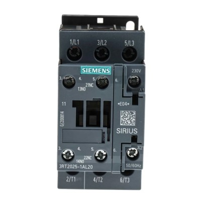Siemens 3RT2 Control Relay 3 NO 17A F.L.C 40A Contact Rating 7.5 kW 230V AC 3 3RT2025-1AL20