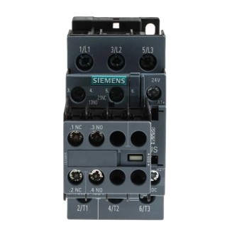 Siemens 3RT2 Control Relay 3 NO 22A F.L.C 40A Contact Rating 11 kW 24V dc 3 3RT2026-1BB44